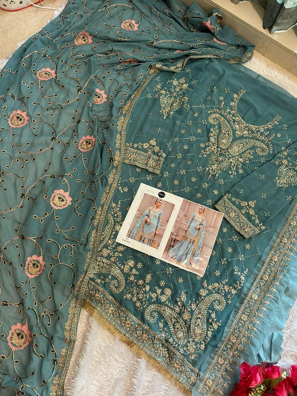 1210 Mehbbob tex Heavy Georgette Pakistani Suits Catalog